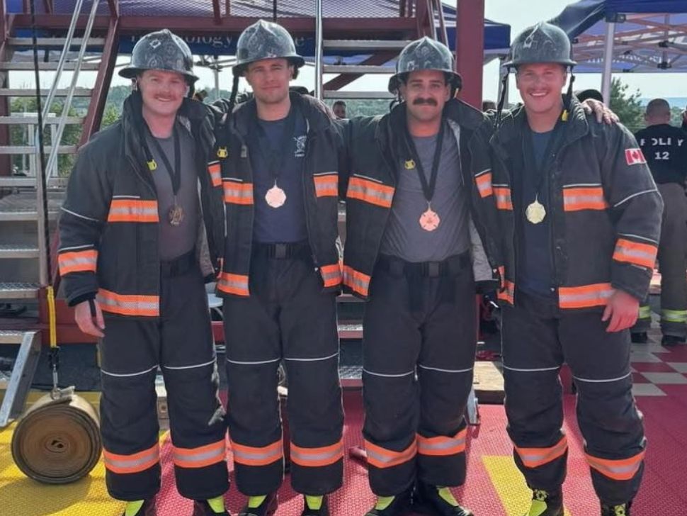 Tyler Lanteigne with his team at the FireFit Championships (photo provided by Tyler Lanteigne)