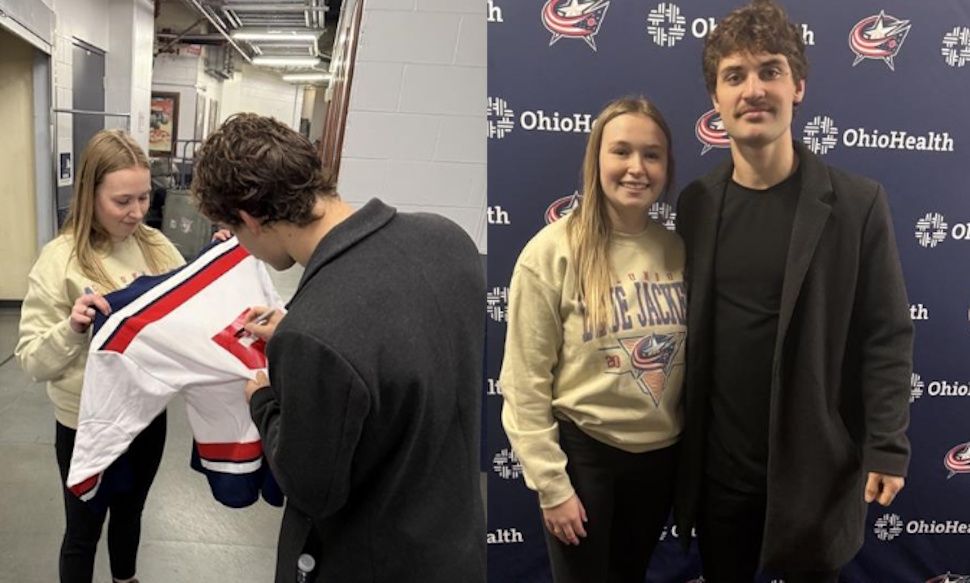 Reporter Darci Wilkinson and Mateychuk reunite