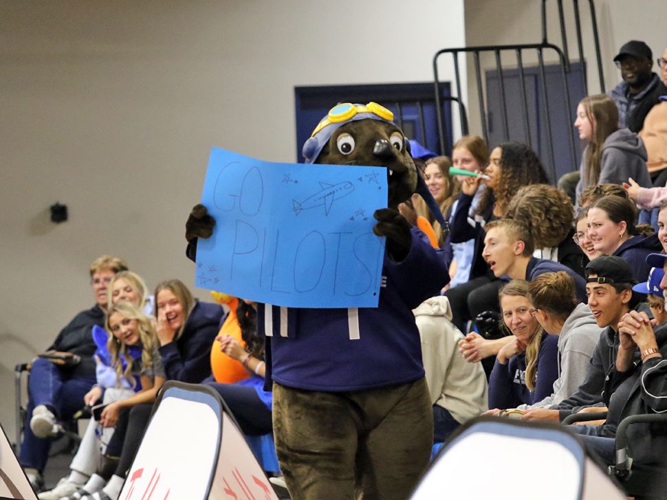 Prov Mascot at recent Prov Women's Volleyball tournament. (Photo credit: Prov)