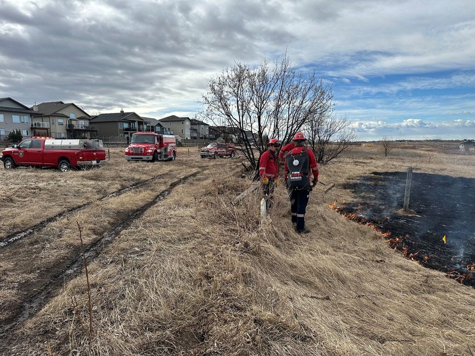 Strathmore firefighters conduct controlled burns across town ...