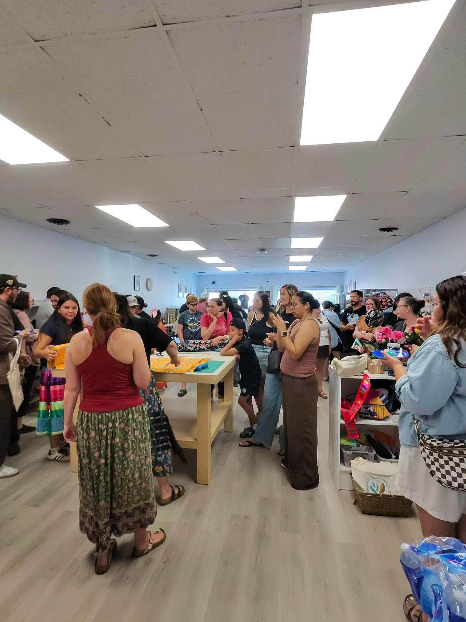 People fill Trail Creations on opening day
