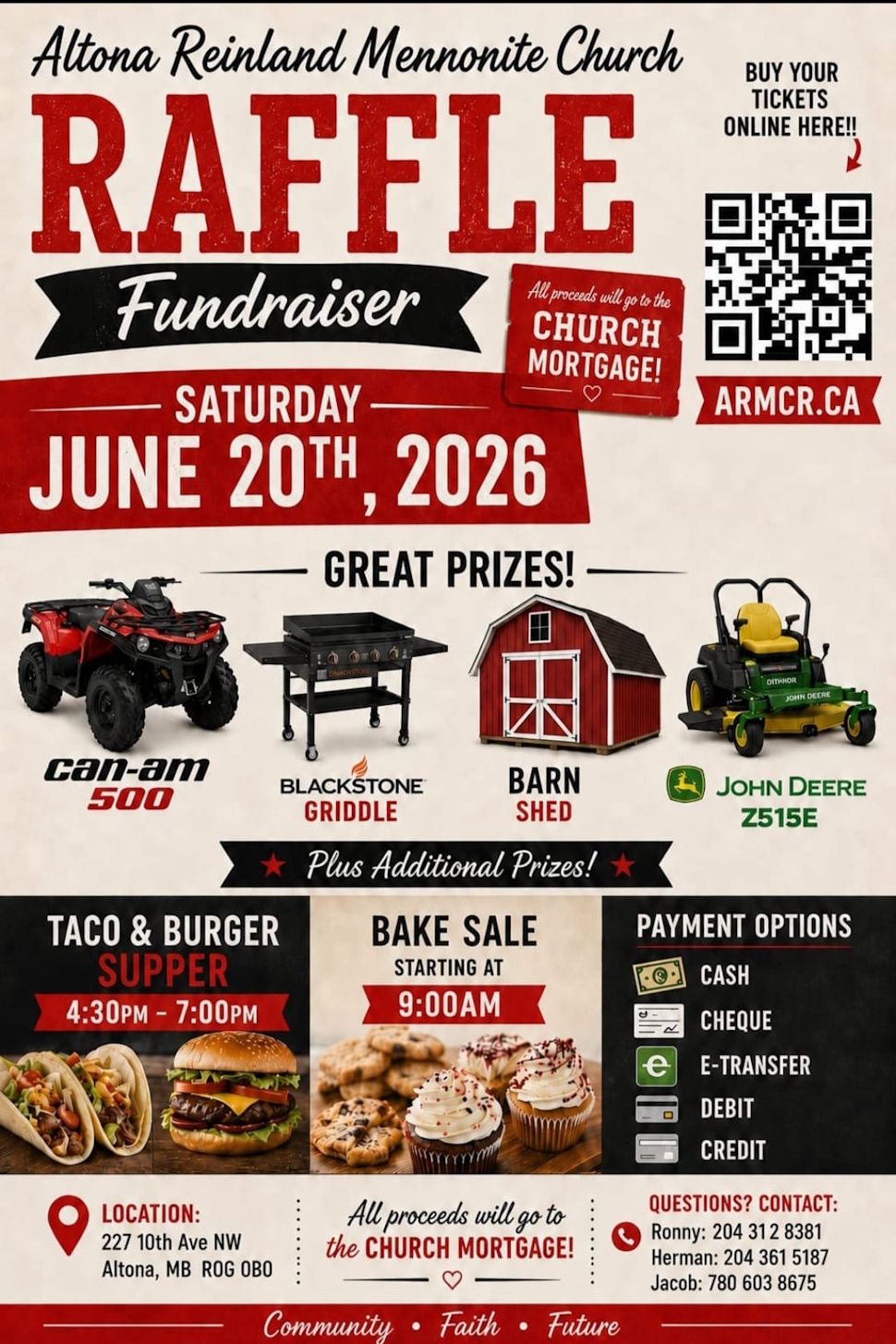 Solt's Raffle Reinland Mennonite Church raffle brings community together to support ...
