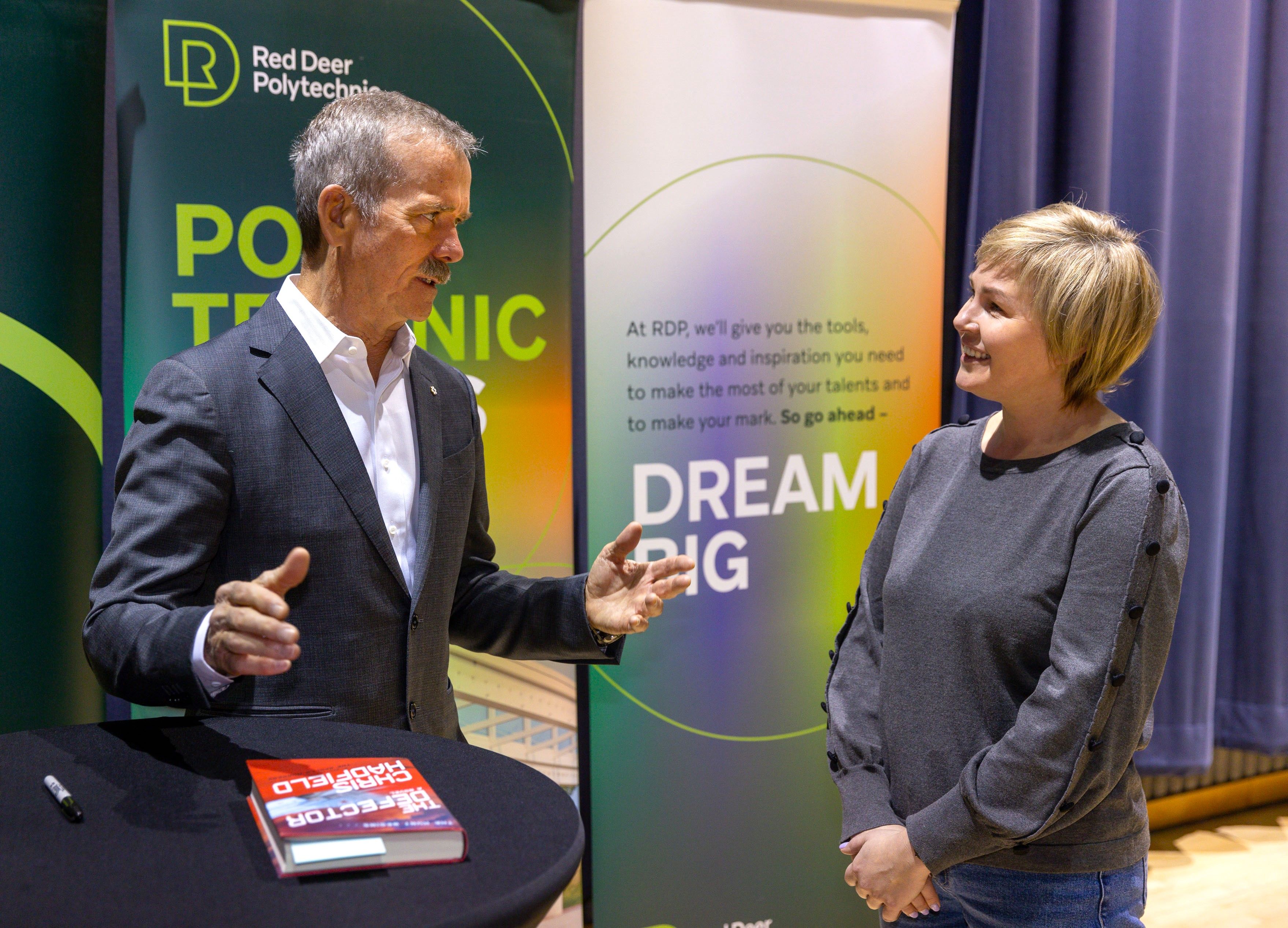 Astronaut, Chris Hadfield visits Red Deer Polytechnic -  CentralAlbertaOnline.com - Local news, Weather, Sports, and Job Listings  for Central Alberta, including Lacombe, Red Deer, Ponoka., image size:3518x2535