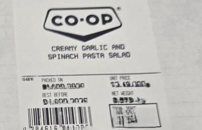 Co-op creamy garlic and spinach salad recalled over Listeria concerns ...