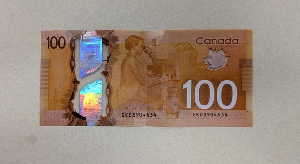 Image of counterfeit money-Image provided by RCMP