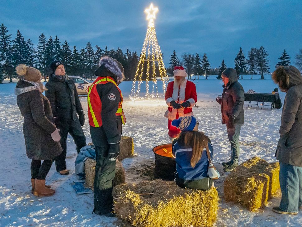 people outside in the snow