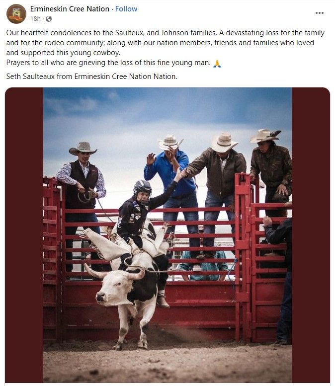 Family of bull rider killed at Stoney Nakoda Rodeo says he dreamed of ...