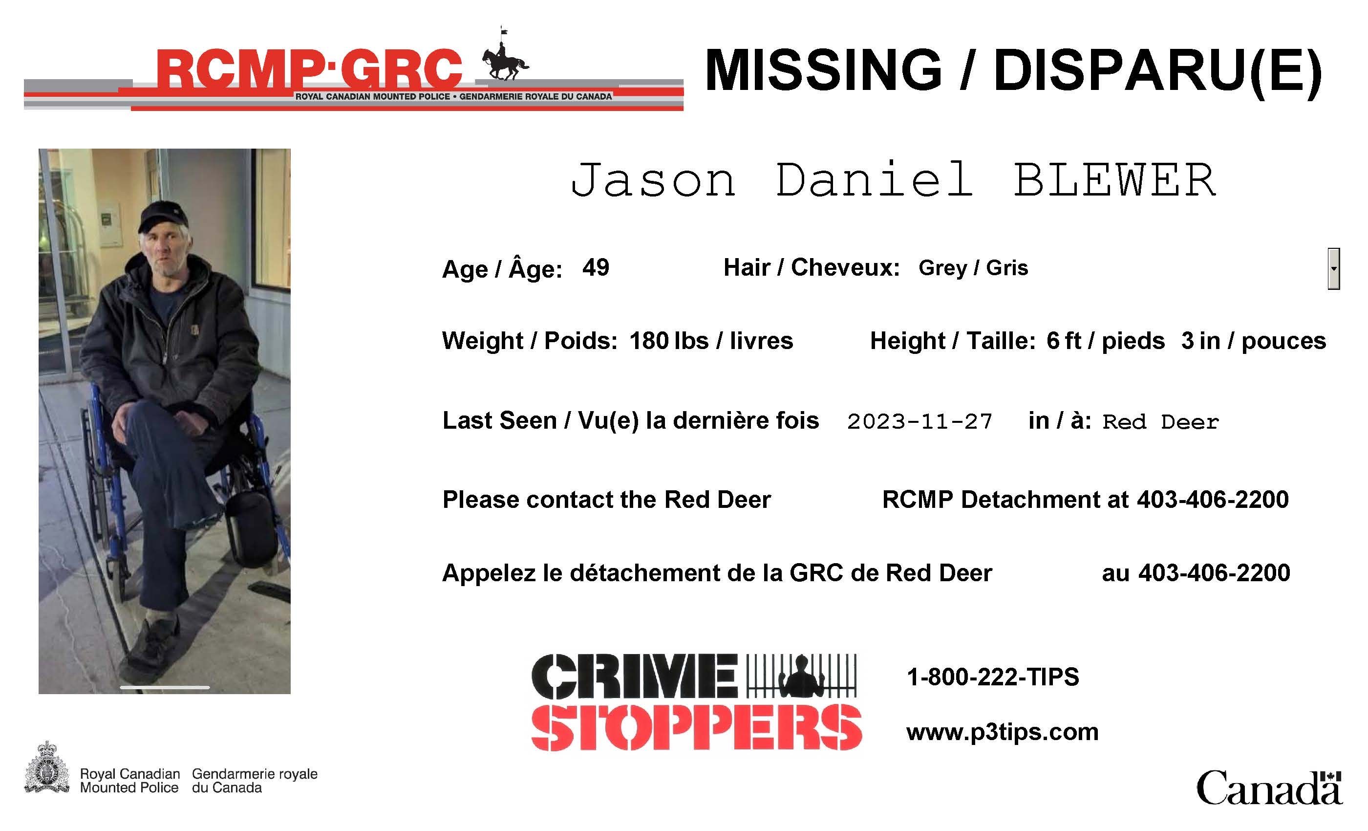 UPDATE: Located (Red Deer RCMP search for missing 49-year-old man ...