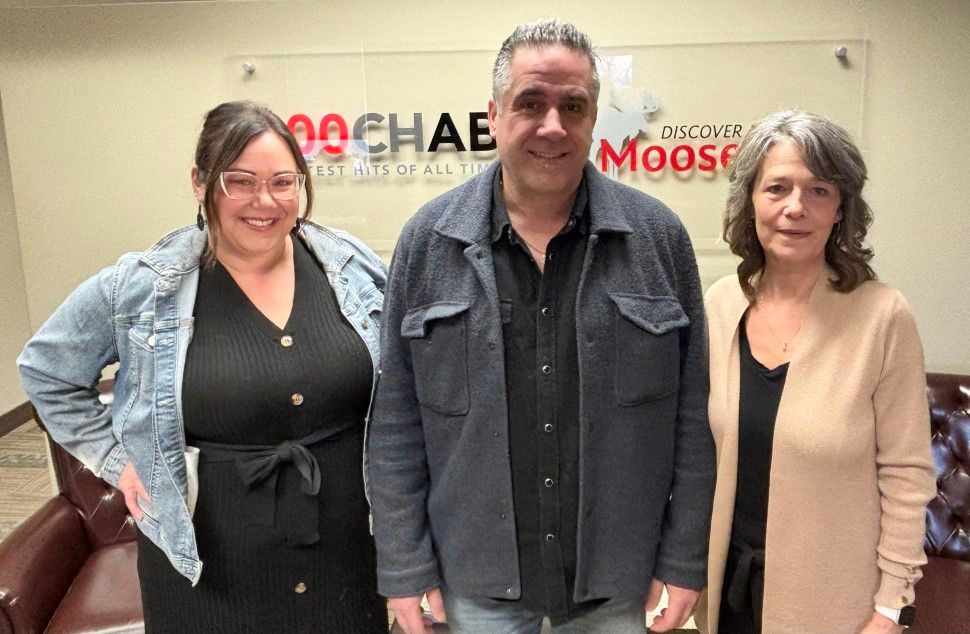  Jacki L'Heureux-Mason, John Iatridis, and Donna Fritzke visit Discover Moose Jaw to announce the dates for the 4th annual Greek Night