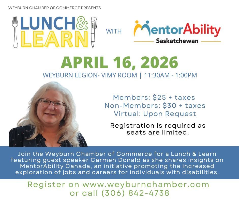 Weyburn Chamber Lunch & Learn the power of mentorship