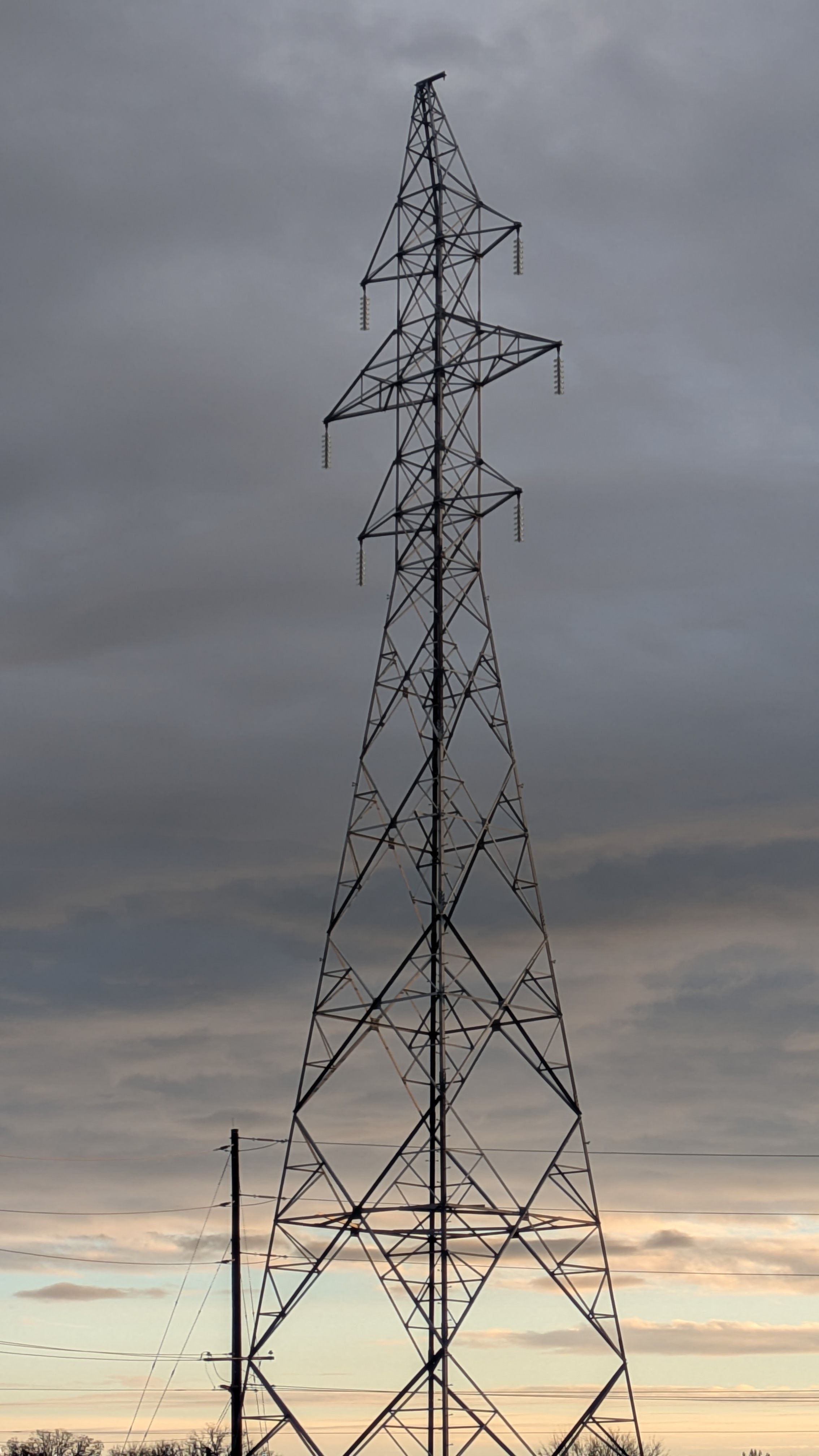One of the new towers erected