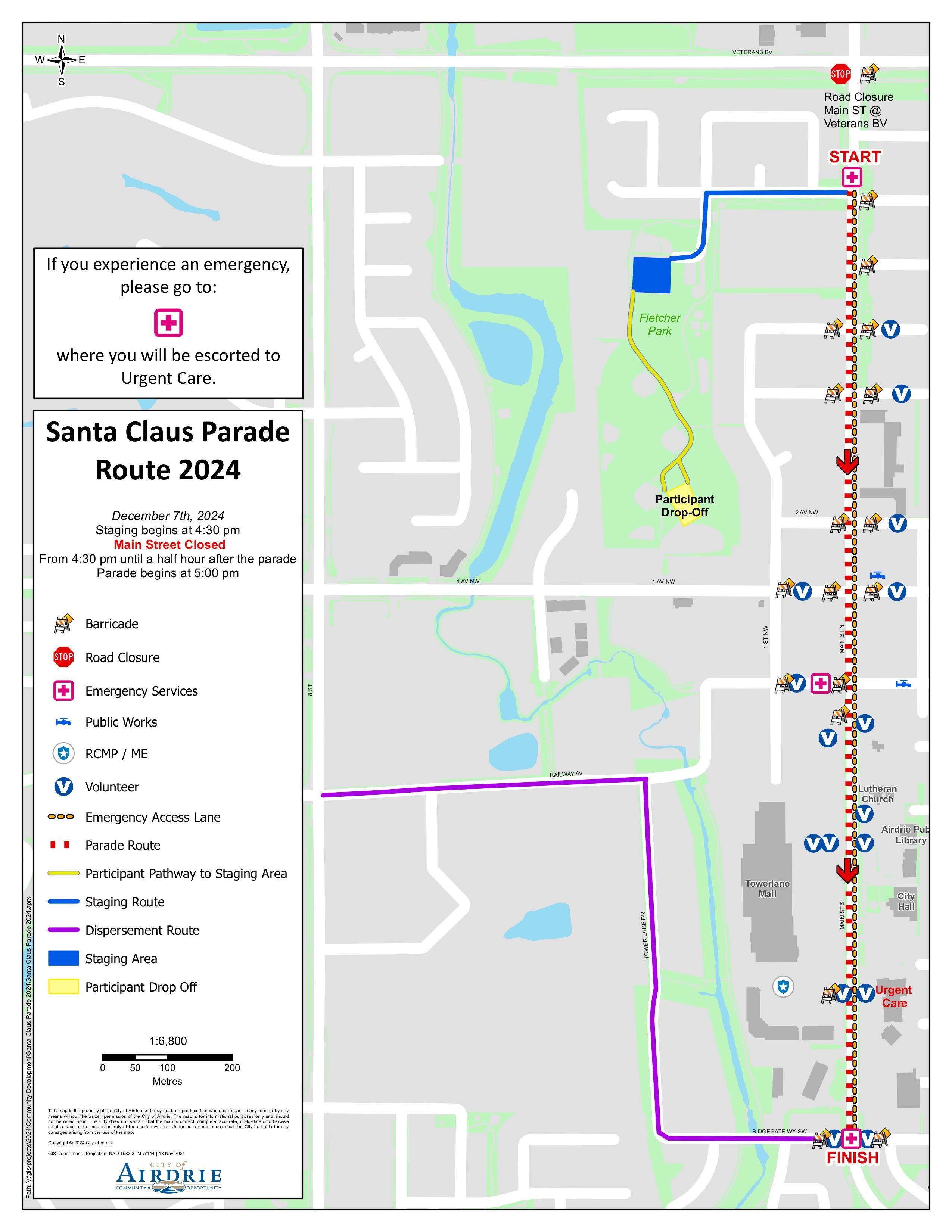 Airdrie 2024 Santa Claus Parade map is revealed