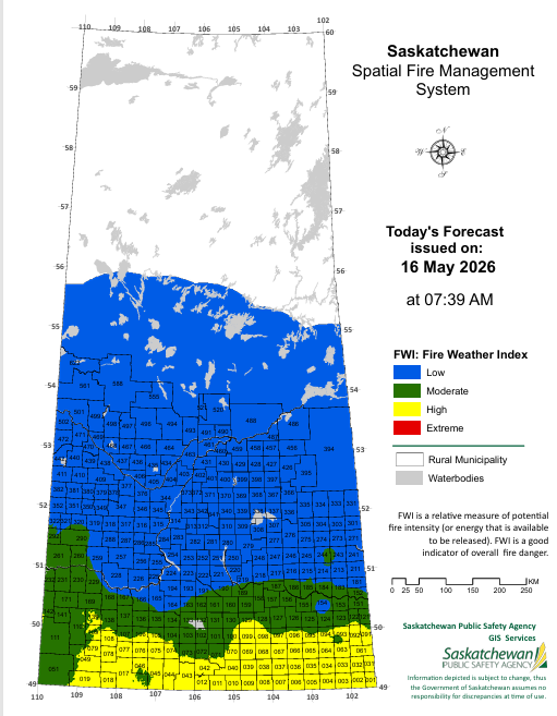 Saskatchewan Map Weather Patterns Recent rainfall eases fire risk across West Central Saskatchewan ...