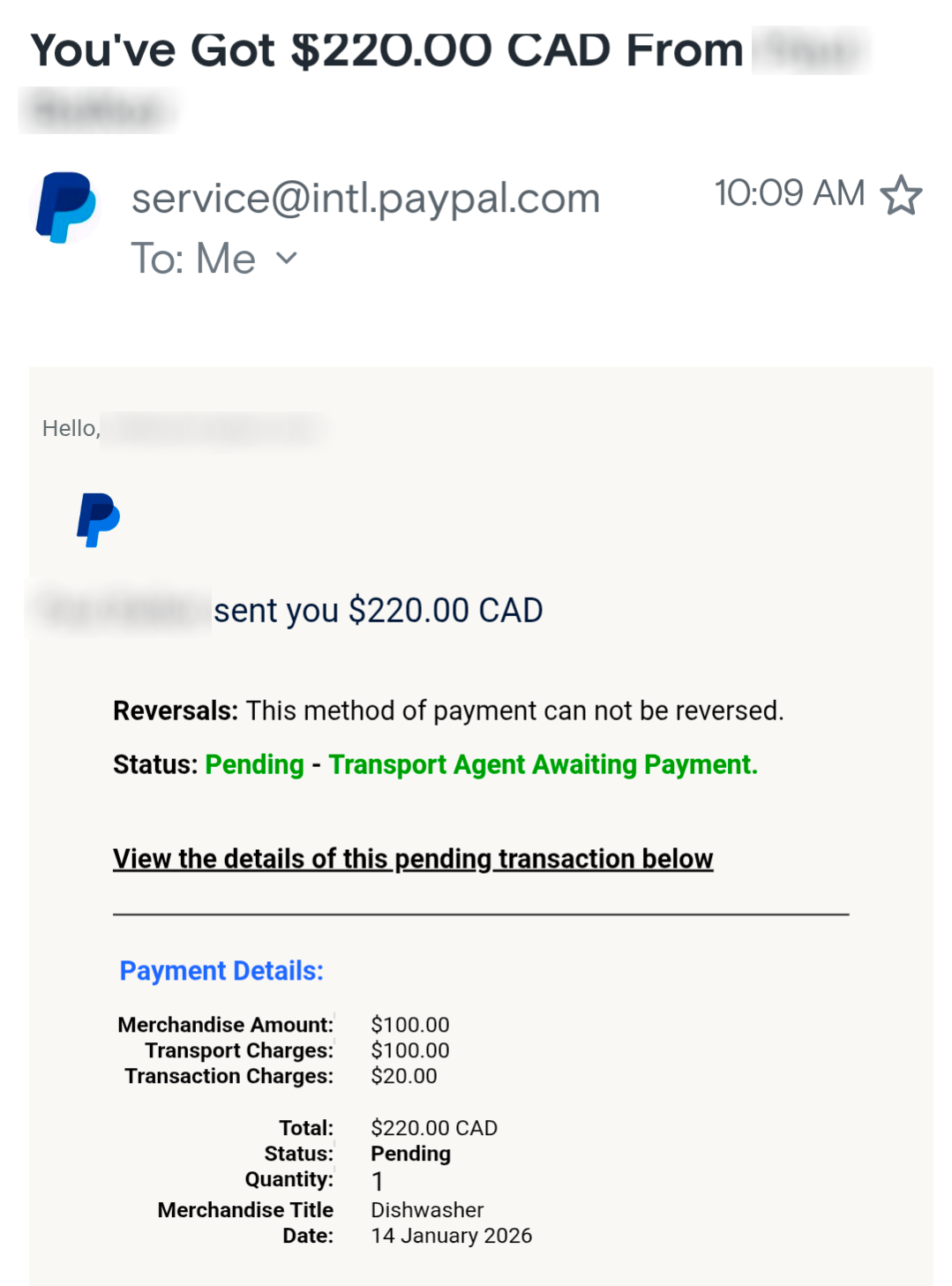 Online sellers beware: Urgent PayPal email turns out to be  display picture 2