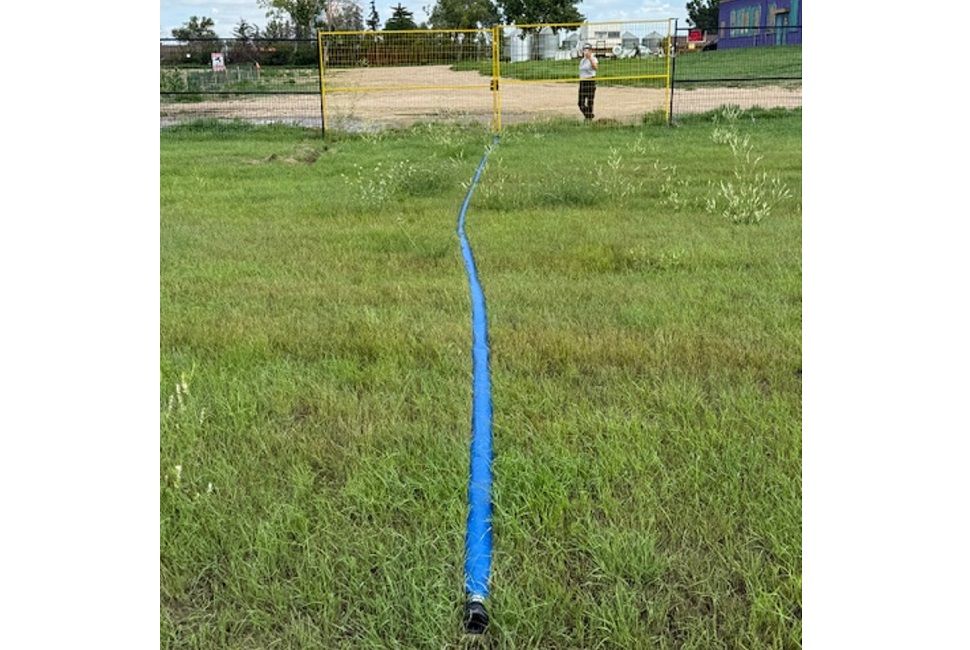 A shot of one of the sewage drain lines. 