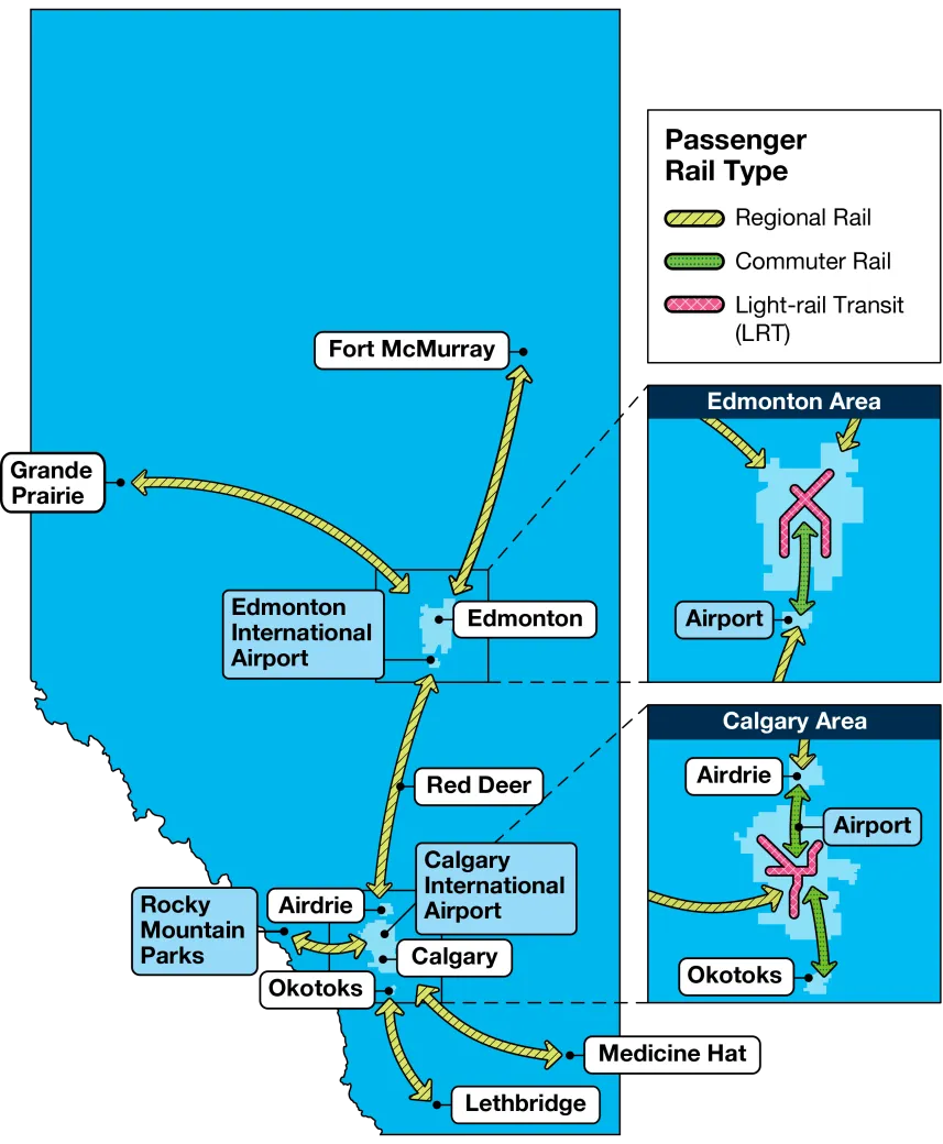 Train Connectivity Map Alberta high-speed rail plans move forward with federal partnership ...