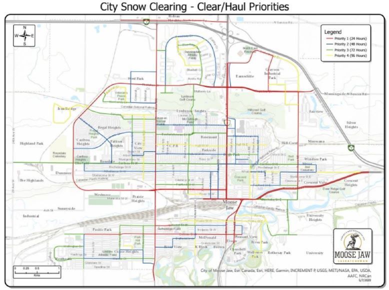 Windrows Map Snow clearing priority following first major snowfall of the season ...