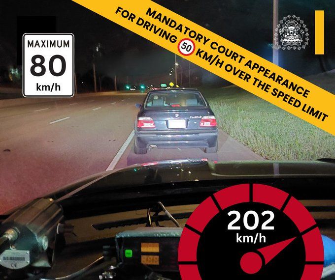 Cops pull over 22-year-old going over 120 km/h over the speed limit ...