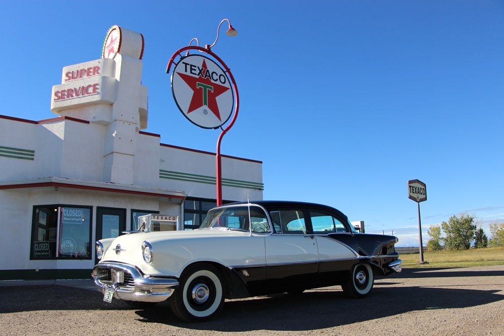 This 1956 Oldsmobile Delta 88 was recently donated to Eamon's repair shop.