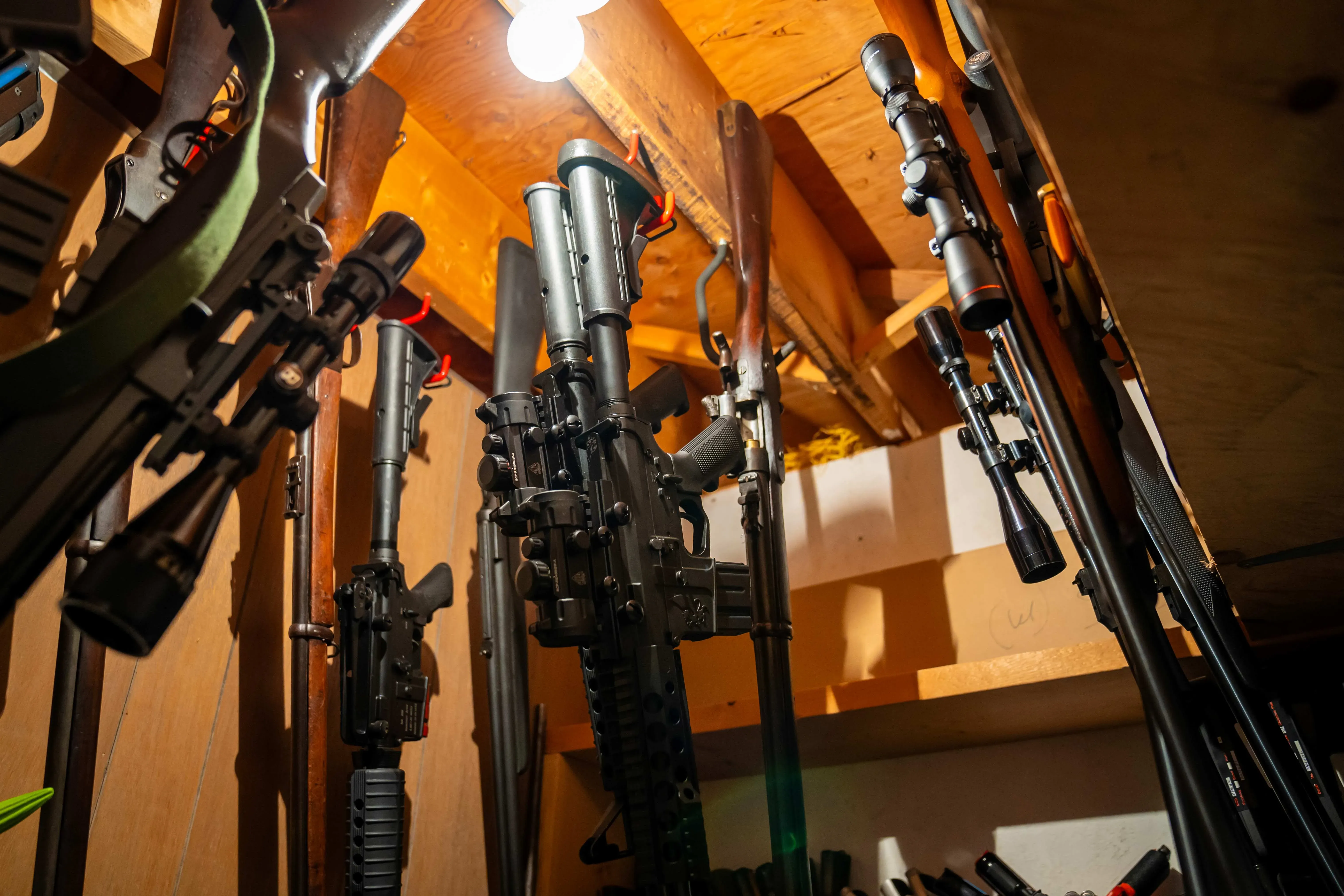 Guns stored in Inky Mark's home