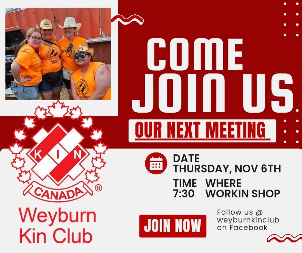 Kin Club Poster Weyburn Kin Club hosting meeting getting ready for some busy months ...