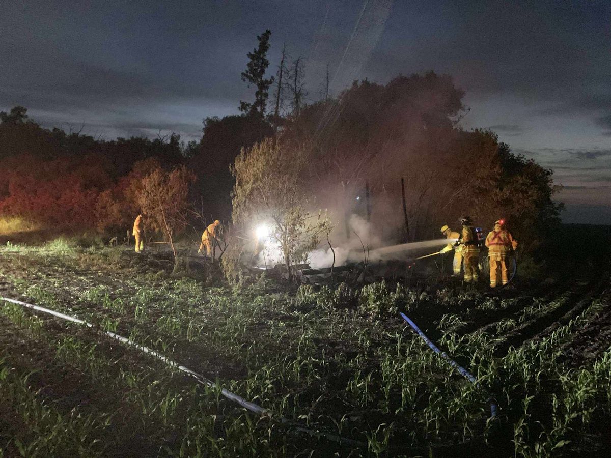 Arson suspected in abandoned wooden grainery fire at outskirts of ...