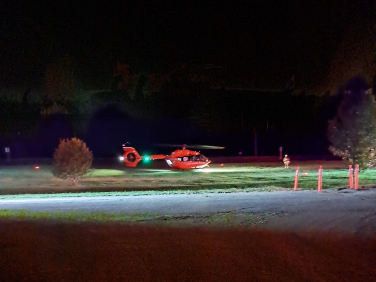STARS Air Ambulance on a grass field